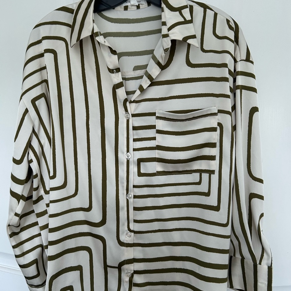 Stylish Olive and White Geometric Set - Picture 8 of 11